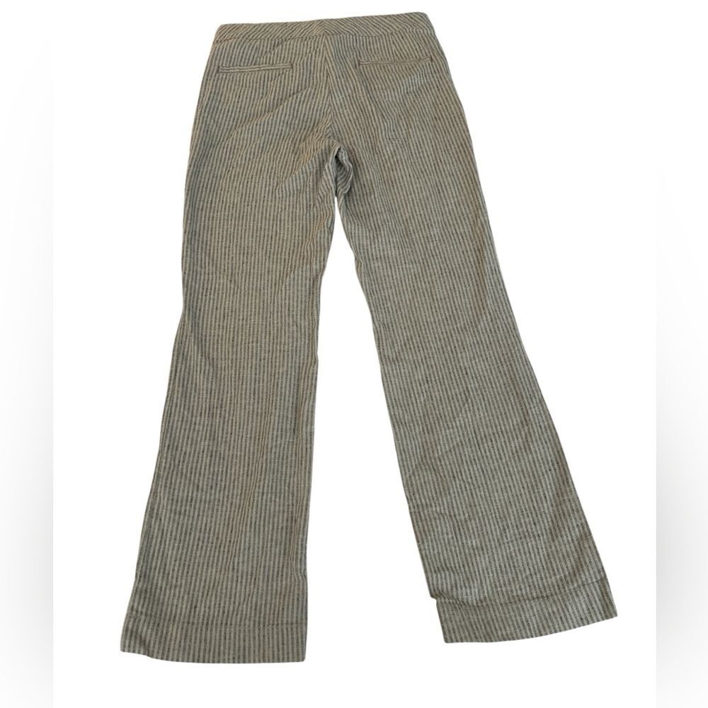Sundance Sierra Pant Linen Blend Stripe Button Side Size 2P - Picture 7 of 9